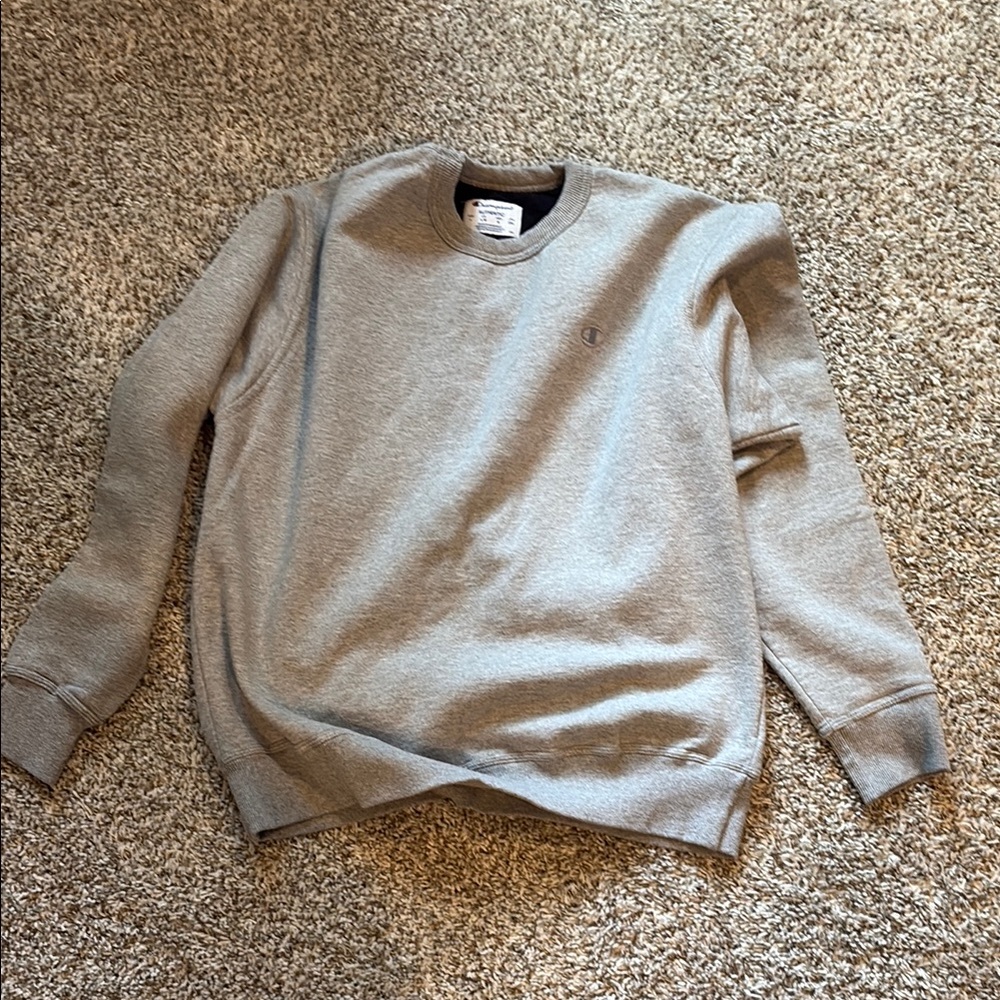 Men's Grey Champion Crew Neck Sweatshirt